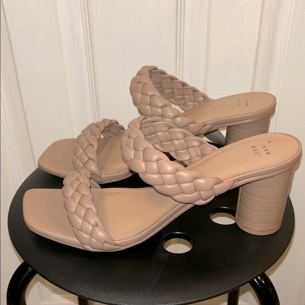 Braided Heeled Sandals Size 12